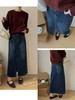 520活动促 爆款推荐～66101 前开叉A字长款牛仔长款半身裙-喜出 商品缩略图1