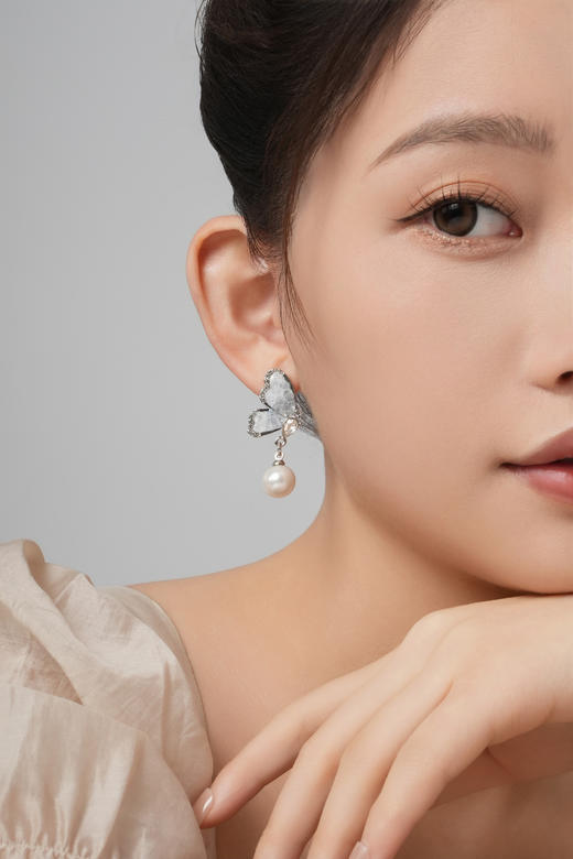 春日来信藏在耳畔上莫奈花园天然蓝晶石耳环 商品图4