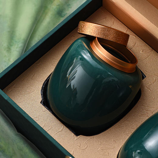 头采皮盒【双瓷罐 绿色】130元一套/一件10套 商品图3