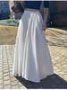 冰点价！仅限11.11！退货勿拍～WANWAN ZONE 品牌高级感赫本风半身裙高腰A字大摆裙气质伞裙白色长裙-喜出 商品缩略图0