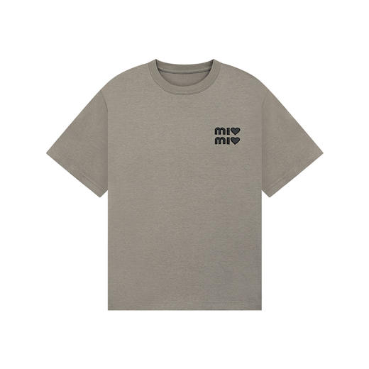 徐太浪情侣爱心绣花短袖T恤男2025新款夏季高街宽松休闲圆领上衣 商品图4