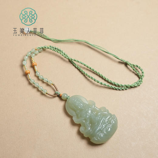 玉美人菲菲/和田玉观音吊坠约32*51mm 商品图0