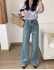 爆款女神裤～【春上新】8007筒喇裤宽松下摆鱼尾裤拖地牛仔裤-喜出 商品缩略图2