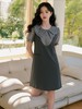 奢姿大码女装2025夏季假两件设计时尚连衣裙胖妹妹减龄娃娃领裙子9942860160 商品缩略图3