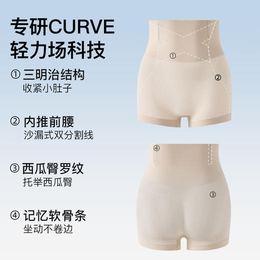 曲线主义 舒适贴肤不卷边塑身美体裤 云朵收腹裤2.0升级版 商品图5