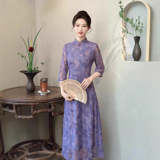 修身显瘦年轻款，改良优雅旗袍GSJ9366 商品图2