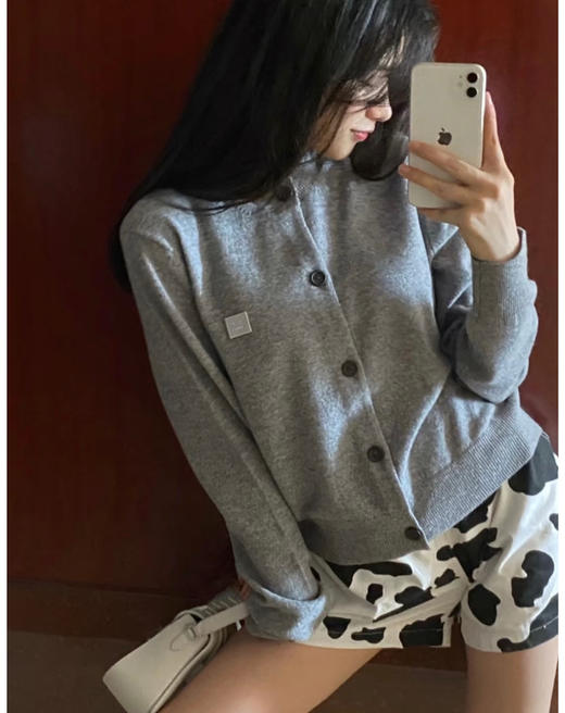 纯元纱线🧶Acne Face笑脸圆领开衫羊毛衫030708 商品图10