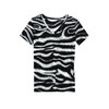 KQL C302N1429新款V领韩版斑马纹休闲超修身显瘦短袖T恤 商品缩略图4
