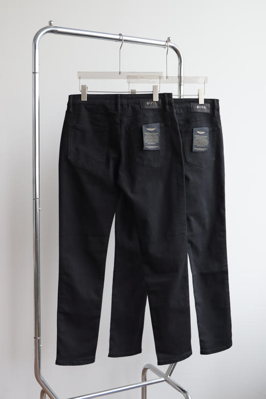 H.B 联名阿斯顿MA丁 黑色牛仔裤 NZK234 商品图3