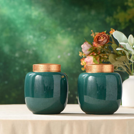 头采皮盒【双瓷罐 绿色】130元一套/一件10套 商品图6