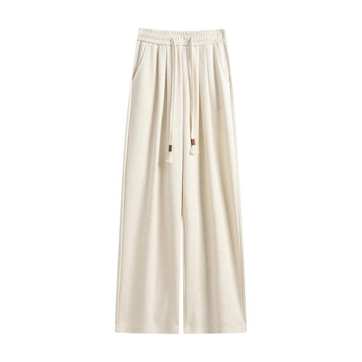 【针织糯米裤】2025春夏直筒针织高腰显瘦窄版阔腿裤 软糯亲肤百搭休闲裤 商品图4