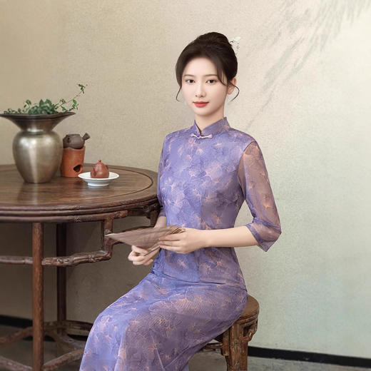 修身显瘦年轻款，改良优雅旗袍GSJ9366 商品图4