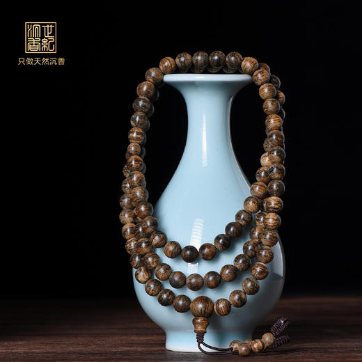 天然柬埔寨沉香佛珠 沉水级 7mm*108颗 22.2克 SP10930 商品图0