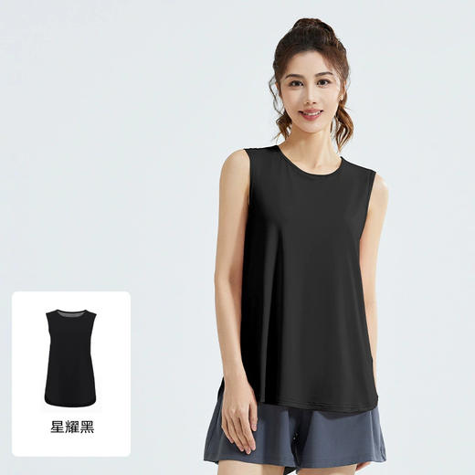 【瑜伽背心罩衫，透气速干，健身必备~】圆领瑜伽背心罩衫 宽松健身网纱 透气速干无袖运动背心式 瑜伽上衣-QQ 商品图5