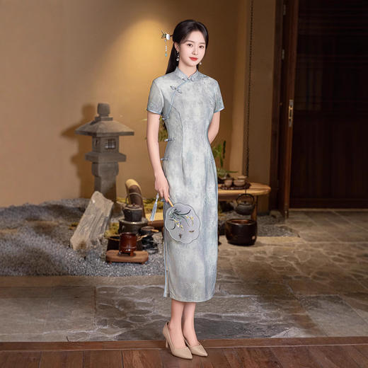 2025新款春夏年轻款气质优雅修身少女日常可穿改良旗袍ZA5298 商品图3