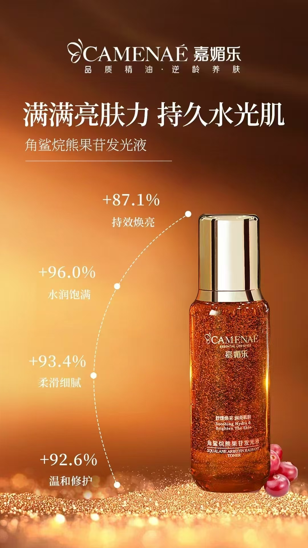 嘉媚乐   角鲨烷熊果苷发光液