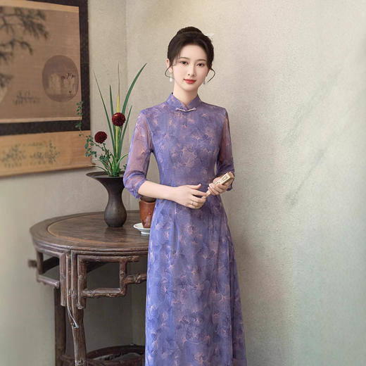 修身显瘦年轻款，改良优雅旗袍GSJ9366 商品图1