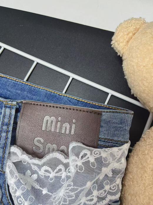 秒杀~不参与退货 
 最后一件 蕾丝微喇裤【春上新】3761韩系高弹力鱼尾裤牛仔微喇裤-喜出 商品图5