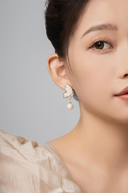 春日来信藏在耳畔上莫奈花园天然蓝晶石耳环 商品图13