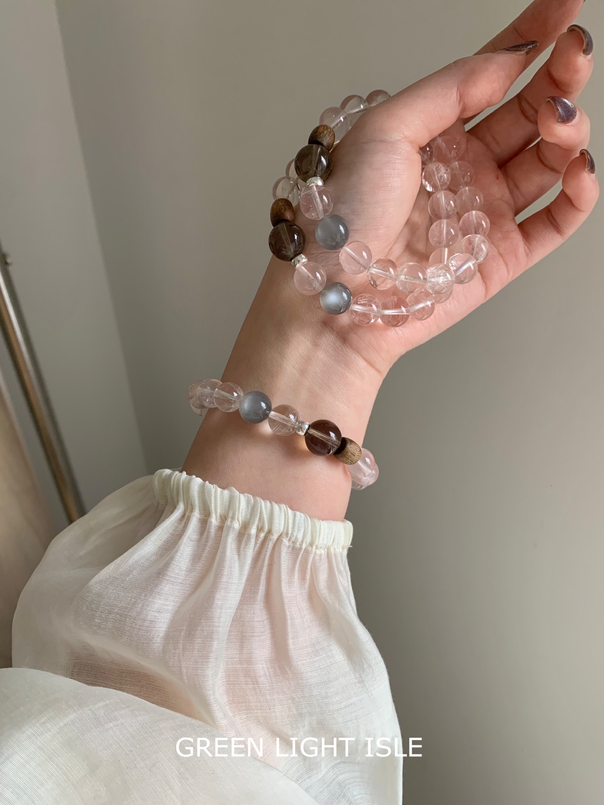 【烟绯】设计款莫桑比克粉晶沉香手串