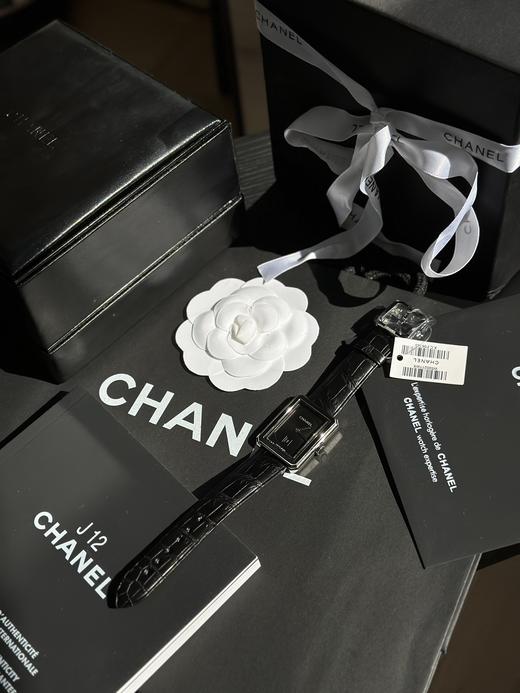 CHANEL香奈儿系列 腕表 石英机芯 鳄鱼皮表带 黑色表盘 女表 商品图3