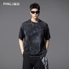 PINLI品立2025夏季新款男士圆领贴布绣短袖T恤上衣体恤B252111032 商品缩略图0
