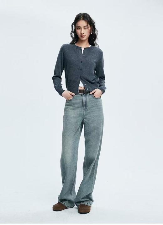 品质款【春上新】89%棉➕11%莱赛尔8966品质牛仔直筒裤（不含腰带） -喜出 商品图3