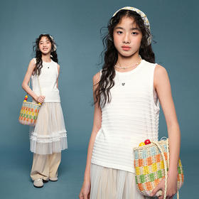 笛莎Deesha青少年女童背心2025夏季女童背心