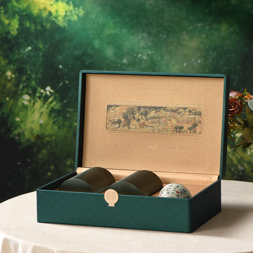 头采皮盒【双合金罐＋杯 绿色】130元一套/一件10套 商品图3