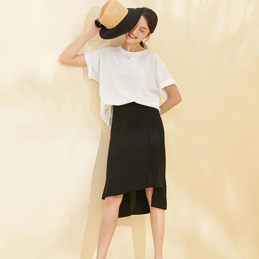 21826  INANDON 设计感不规则下摆半裙 商品图2