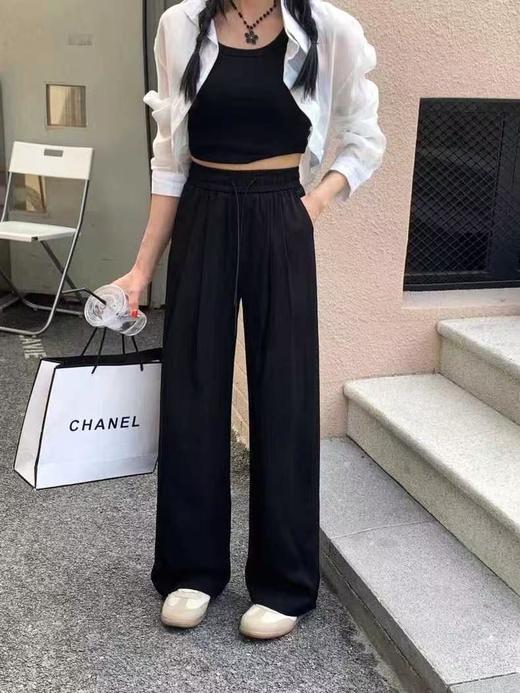 8.12秒杀清仓 S9915新款韩版高腰显瘦百搭垂坠感拖地长裤-喜出 商品图0