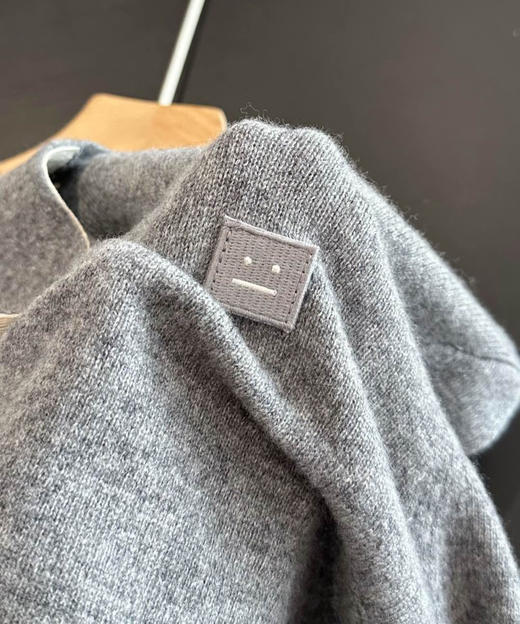 纯元纱线🧶Acne Face笑脸圆领开衫羊毛衫030708 商品图8