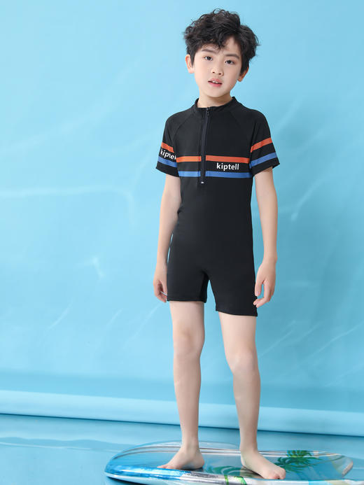 【迎接夏日，尽享水上乐趣！】儿童连体短袖平角泳衣 小中大童男女童亲子泳装 韩版兄妹速干训练服-QQ 商品图4
