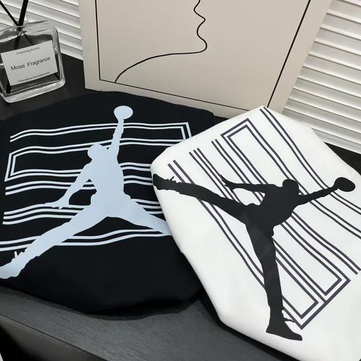 AJ乔丹基础小logo印花宽松短袖T恤情侣款 商品图7