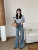 爆款女神裤～【春上新】8007筒喇裤宽松下摆鱼尾裤拖地牛仔裤-喜出 商品缩略图3