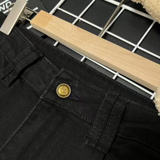 高弹款【春上新】6016黑色百搭弹力阔腿牛仔直筒裤-喜出 商品图4