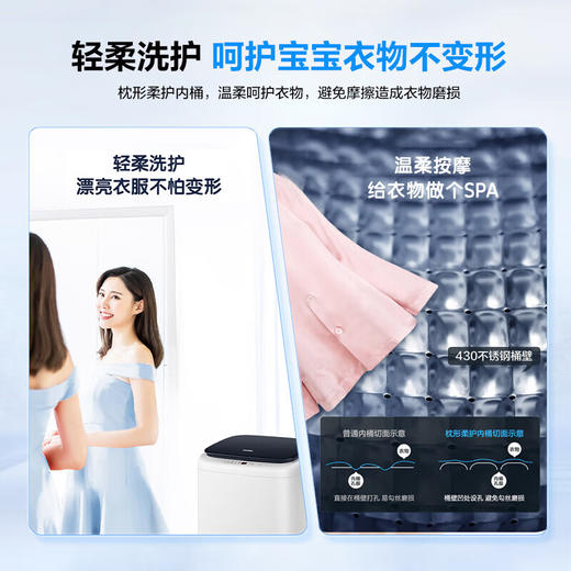 海尔（Haier）洗衣机全自动波轮 家用小型迷你 3KG公斤 母婴儿童内衣裤婴儿宝宝洗 轻柔洗护 以旧换新XQBM30-218 海尔3KG母婴专属洗护 商品图5