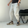 徐太浪灰色大码青年休闲裤男2025新款春秋系绳宽松束脚运动裤长裤 商品缩略图0
