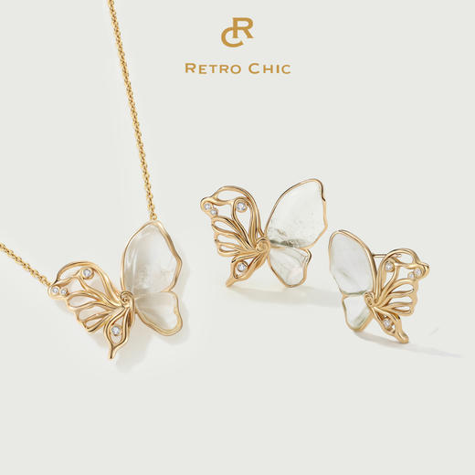 【主持人李莎旻子同款】Garden of Eden 伊甸园系列 | 水晶蝴蝶套装 商品图4