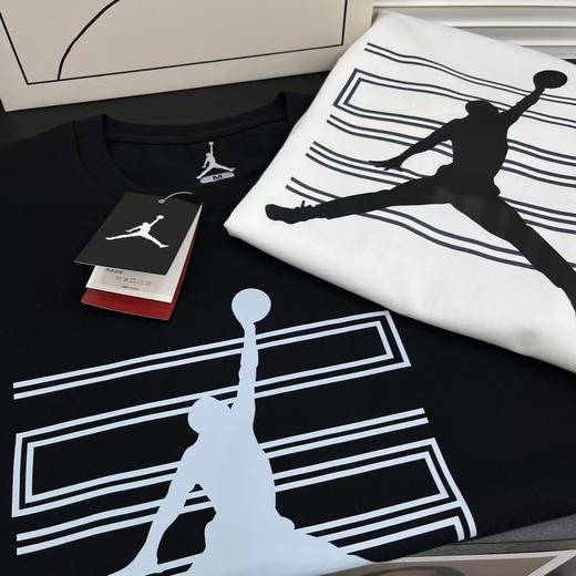 AJ乔丹基础小logo印花宽松短袖T恤情侣款 商品图6