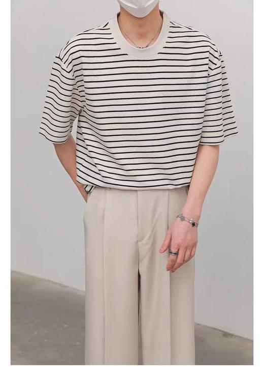 【真维斯男士休闲条纹上衣】它来了！男士的衣服👔没有那么多的花样👀经典的即是wang道😎🐎干净的极简韩风✨随便一穿就是慵懒高级范儿 👕短袖or👔Polo衫，两种款式可选 商品图3