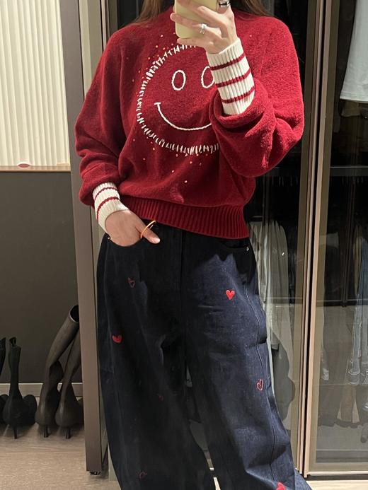 【AUChris小众爱心刺绣弯刀裤💕】，入春第一条裤子认准它‼️ 🔥看看这裤型和刺绣，绝对又是wang炸‼️ 🌿爱心刺绣＋弯刀立体剪裁 !显瘦遮胯，实穿性强，👍搭配率又高🙅 商品图2