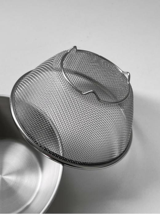 【日式多功能304迷你不锈钢沥水篮套装】一盆多用，沥水、装水果🍓全都用它‼️ 🥰 日式多功能304迷你不锈钢沥水篮小洗水果盘 👏 304不锈钢托盘食品可接触级别 👍 商品图5