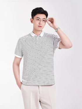 【真维斯男士休闲条纹上衣】它来了！男士的衣服👔没有那么多的花样👀经典的即是wang道😎🐎干净的极简韩风✨随便一穿就是慵懒高级范儿 👕短袖or👔Polo衫，两种款式可选