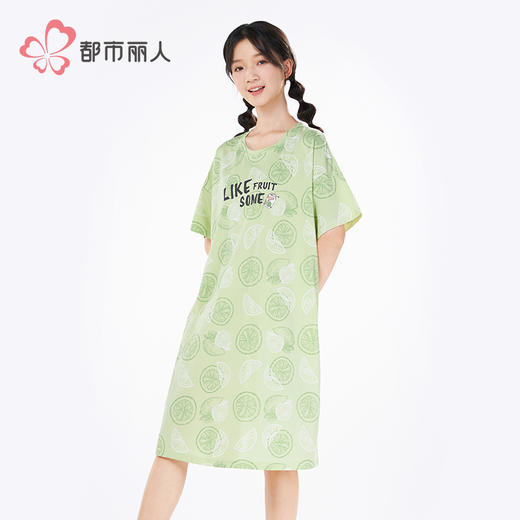 都市丽人会员精选女士棉质短袖裙薄40支TC拉架短袖类LHH6F2 商品图1