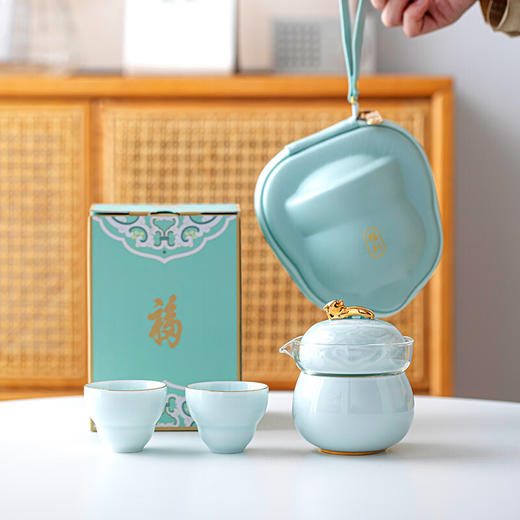 沏一杯茶·龙腾赐福便携款A款-旅行式茶具 商品图0