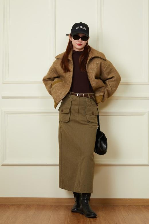 HAYES 大翻领宽松休闲夹棉外套 19746 商品图2