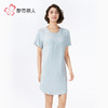 都市丽人生活家居女士正价棉质短袖裙薄针织罗纹色纱短袖类LHH6D8 商品缩略图1