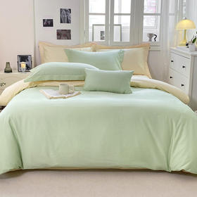 【维科家纺】素色全棉四件套纯棉简约床品撞色被套三件套