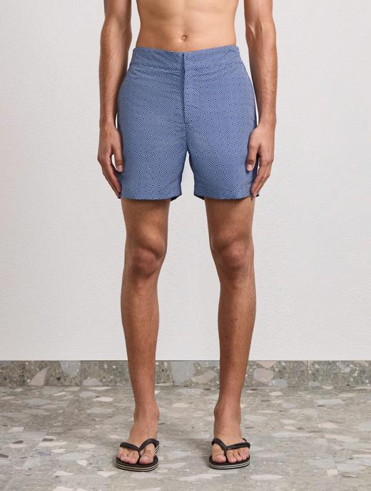 Frescobol Carioca - Porto Swim Shorts Angra Print - Navy-Blue - 男装 - 泳裤 - 海军蓝 商品图2